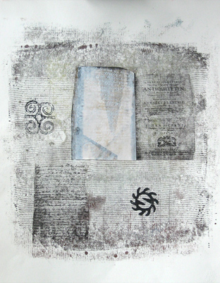 Sporen 8, 2012, gemengde techniek, 44 x 40 cm,  Kaj Glasbergen